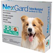 Antipulgas e Carrapatos NexGard 68 mg para Cães de 10,1 a 25 Kg